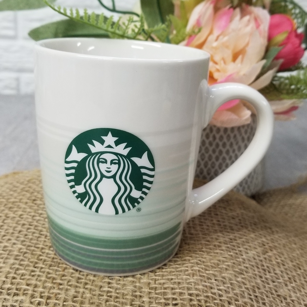 Starbucks Green Stripes 10 oz Mug